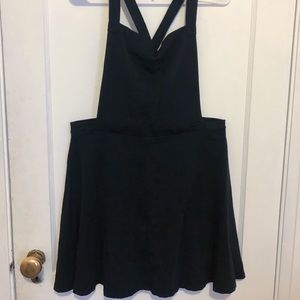 ASOS black pinafore skirt dress overall dress